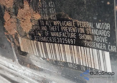 2014 Subaru Legacy 2.5I Premium из США, поврежденный, VIN 4S3BMBC63E3025697